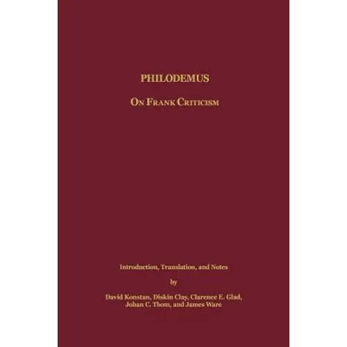 Philodemus: On Frank Criticism - Paperback