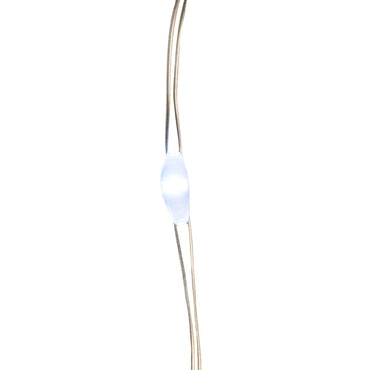 50-Light Cool White Soft Twinkle Fairy LED Silver Wire Light Set