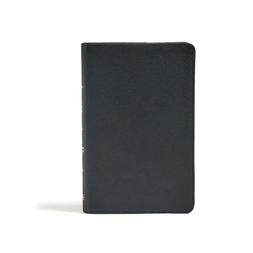 CSB Personal Size Bible, Black Genuine Leather - Leather