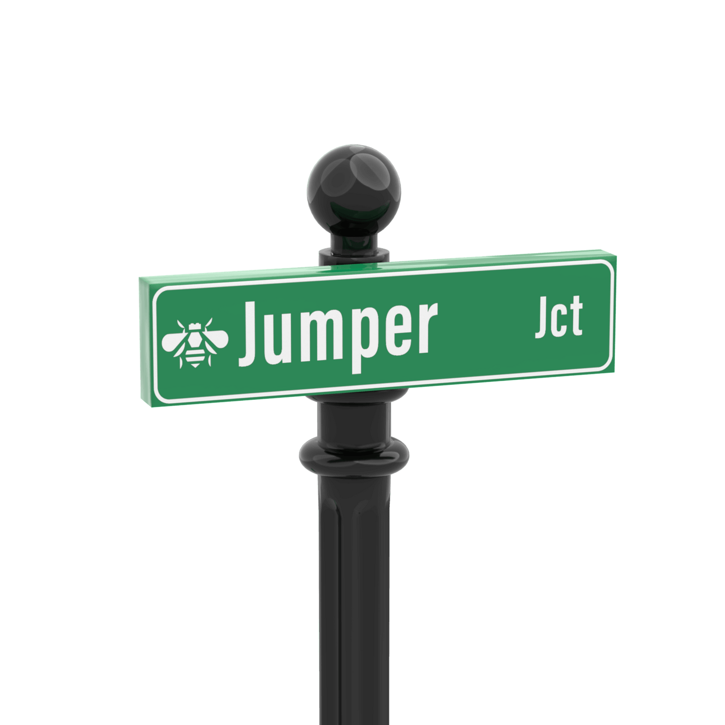 Jumper Jct Street Sign - Custom Printed 1x4 Tile - Made with LEGO® Parts