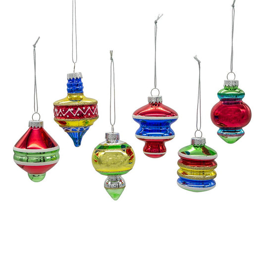 3.5" Glass Early Years Ornaments - 6 Piece Box