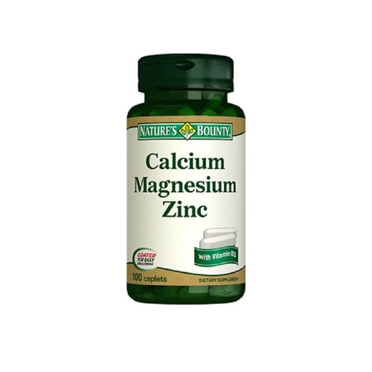 Nature's Bounty Calcium Magnesium Zinc+D3 100 Tablets - Bone Health Support Supplement