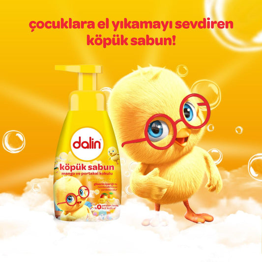 Dalin Mango and Orange scented Foam Soap - Gentle, Hypoallergenic Hand Soap for Sensitive Skin - 6.76 fl oz