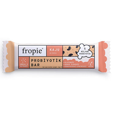 Fropie Probiotic Energy Bar, Vegan & Sugar-Free, Natural Snack for Gut Health - 35g