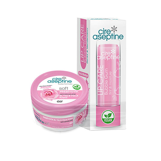 Cire Aseptine Lip Care Set - Moisturizing Lip Balm & Rose Cream for Dry Lips - 30ml (2-Piece Set)