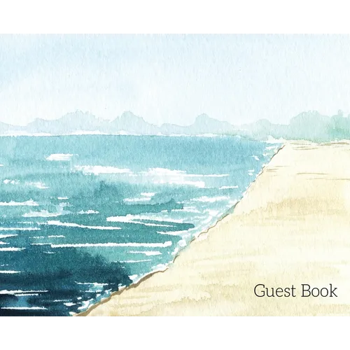 Beach Landscape Guest Book to sign - Hardcover