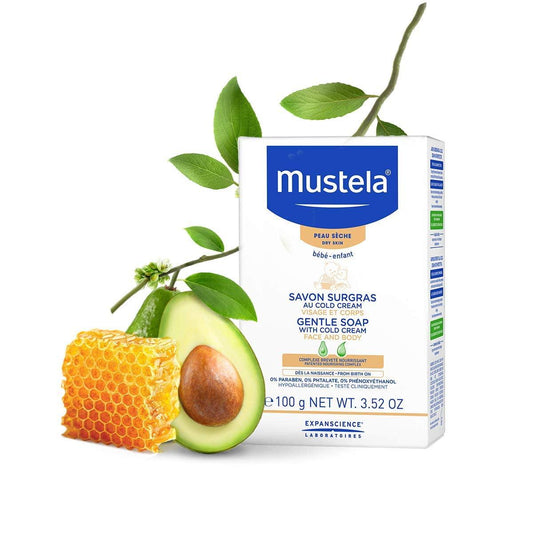 Mustela Gentle Soap With Cold Cream Face And Body 100 Gr. 3504105036102