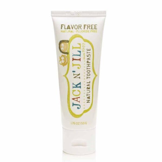 Jack and Jill Natural Toothpaste Flavor Free - Fluoride, Sugar & SLS-Free for Gentle Gum Care - Organic Children's Toothpaste, 50g