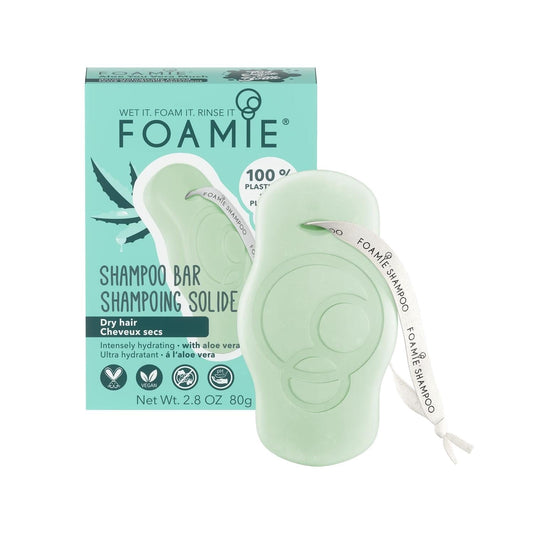 Foamie Aloe You Very Much Shampoo Bar - Eco-Friendly Solid Shampoo with Aloe Vera for All Hair Types