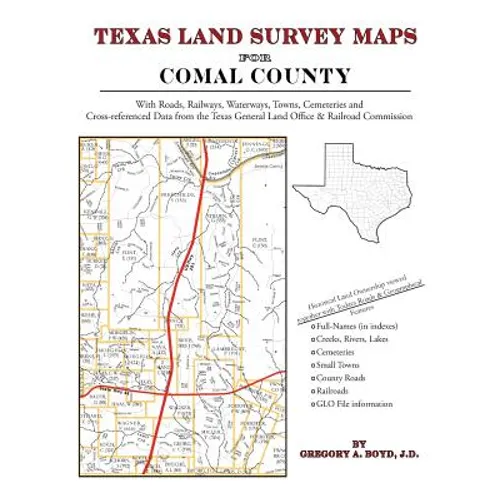 Texas Land Survey Maps for Comal County - Paperback
