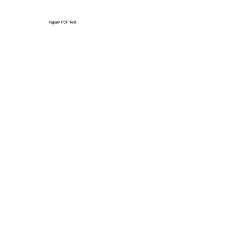 Ingram PDF Test - Paperback