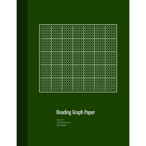 Beading Graph Paper: Peyote Stitch Graph Paper, Seed Beading Grid Paper, Beading on a Loom, 100 Sheets, Green Cover (8.5"x11") - Paperback