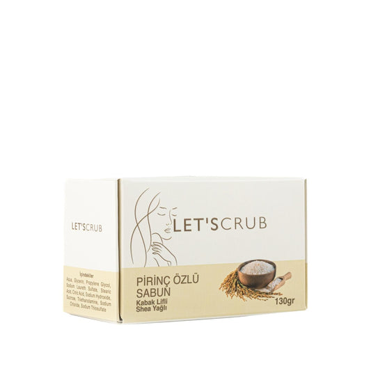 Let'scrub Kabak Lifli Pirinç Sabunu - Natural Exfoliating Rice Soap for Gentle Cleansing