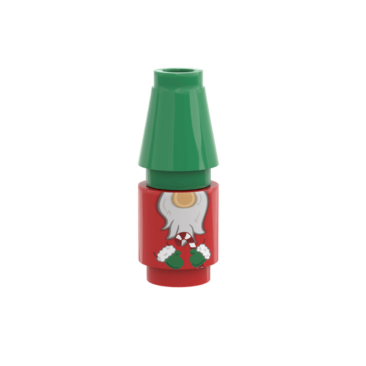 Christmas Garden Gnome - Custom Printed - Made Using LEGO® Parts