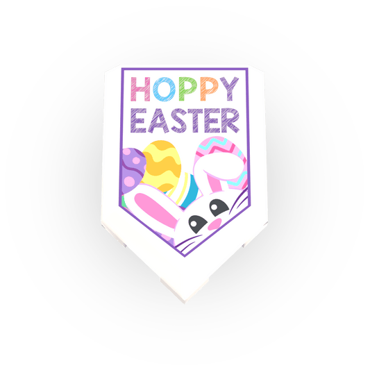 Hoppy Easter Banner Flag - Custom Printed - Made Using a LEGO® Tile