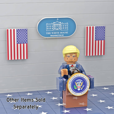 Presidential Podium - Minifig Scale - Custom Printed Set - Made Using LEGO® Parts