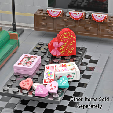 Heart Box of Chocolates - Valentine's Day Candy - Made Using LEGO® Parts