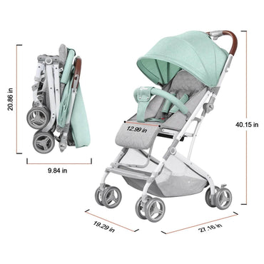 Light Blue Baby Infant Foldable Umbrella Stroller Lightweight Travel Carriage Pushchair