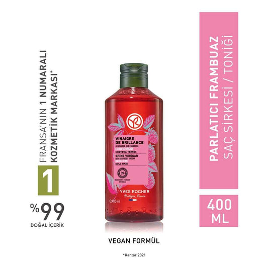 Frambuaz - Organic Hair Vinegar/Tonic for Normal Hair - 13.53 fl oz, Enhances Shine & Vitality