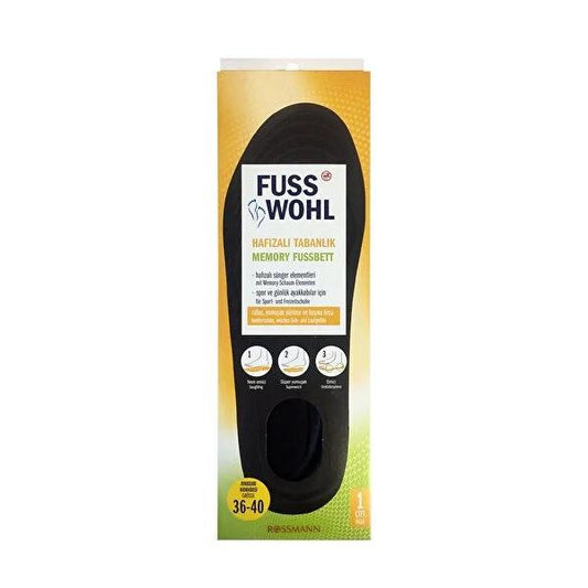Fusswohl Memory Foam Insoles - Comfortable Footwear for All-Day Relief