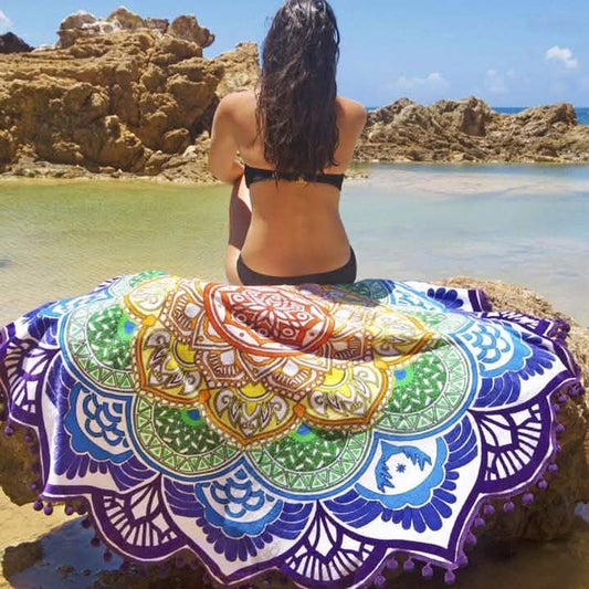 Lotus Flower Beach Throw