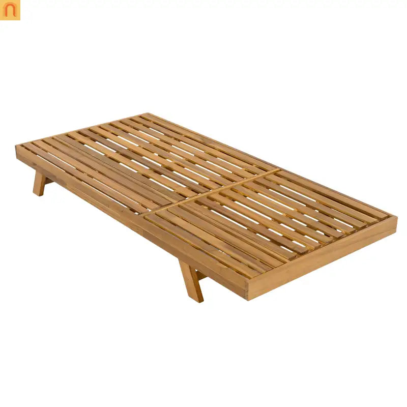 Acacia Wood Foldable Chaise Lounge Chair 800lb
