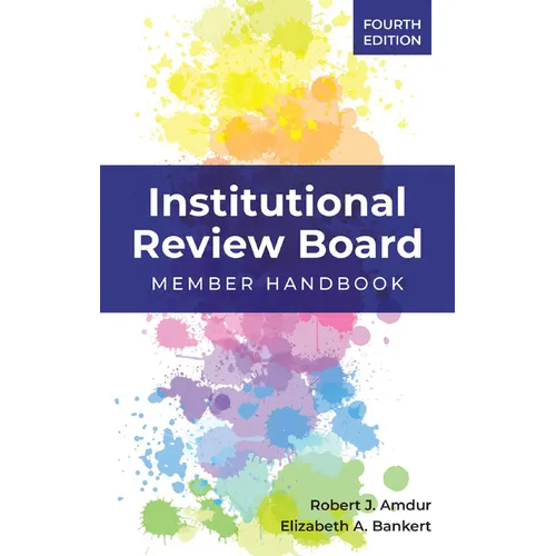 Institutional Review Board: Member Handbook - Paperback