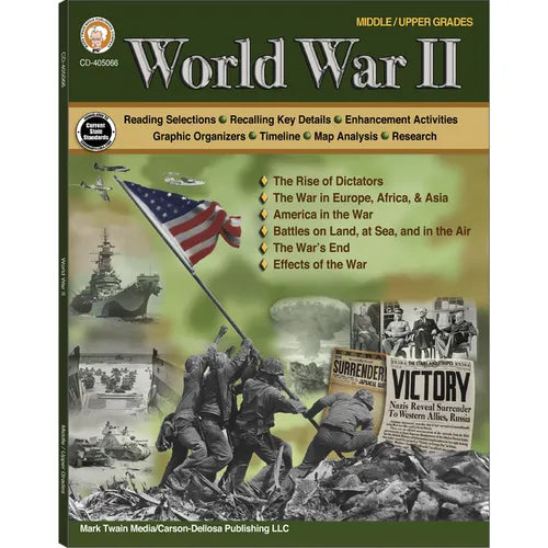 World War II Workbook, Grades 6 - 12 - Paperback