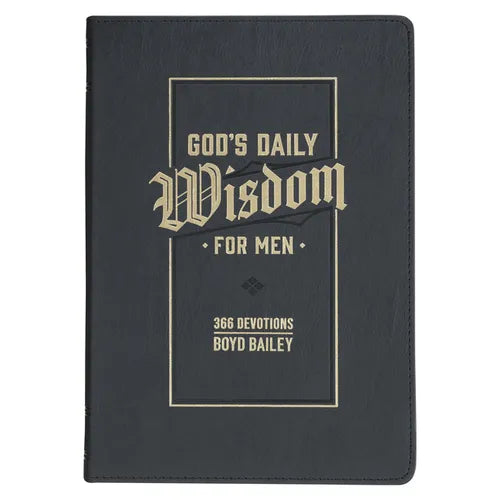 God's Daily Wisdom for Men 365 Devotions Faux Leather - Leather