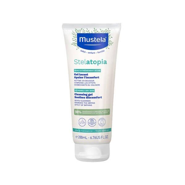 Mustela Stelatopia: Gentle Baby Cleansing Gel for Very Dry, Sensitive Skin - Hypoallergenic & Natural Baby Wash