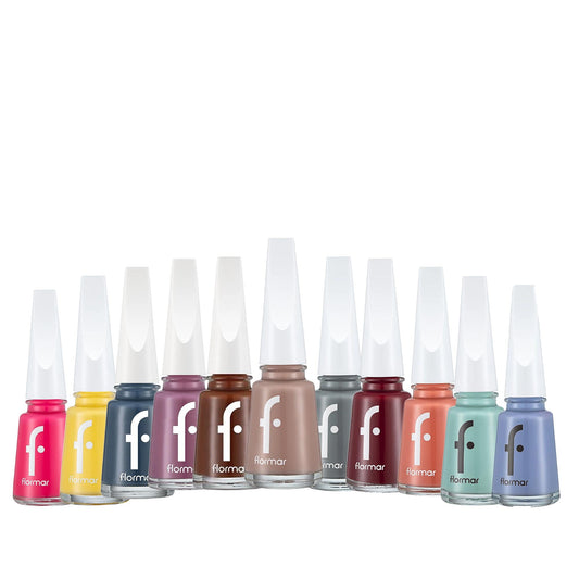 Flormar High Pigment Nail Enamel - 11 ml Glossy Finish Nail Polish for Vibrant Nail Color