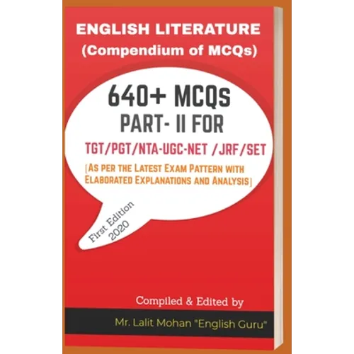 English Literature: (COMPENDIUM OF MCQs PART- II) - Paperback
