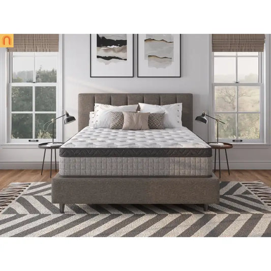 Mattress Hybrid Cooling Gel Memory Foam Gray Full 12in USA