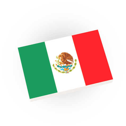 Mexico Country Flag - Custom LEGO® - Made Using a LEGO® Tile