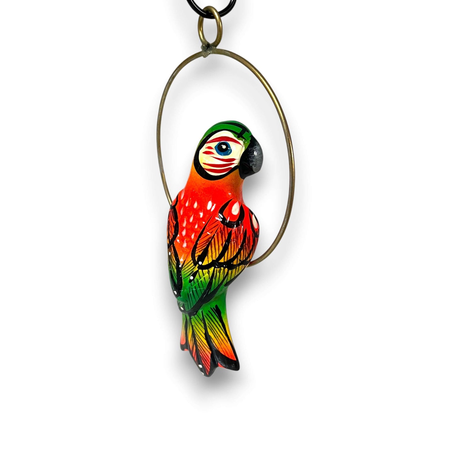Mini Talavera Parrot | Hand-Painted Hanging Accent