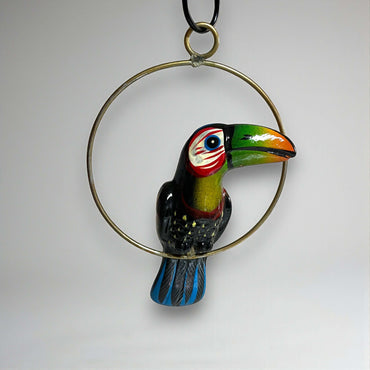 Mini Talavera Toucan | Handmade Hanging Decor