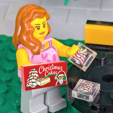 Christmas Cake Box and Christmas Cakes - Custom Printed Using LEGO® Parts