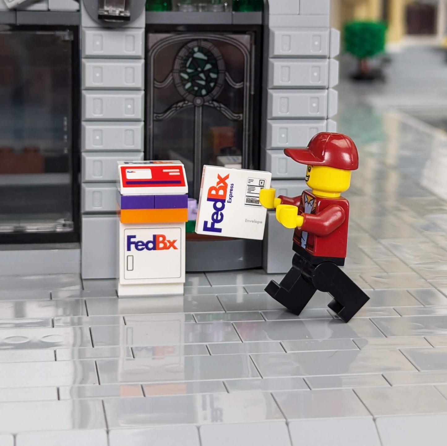 FedBx Express Envelope - Custom Printed Using LEGO® Parts - (2 x 2 Tile)