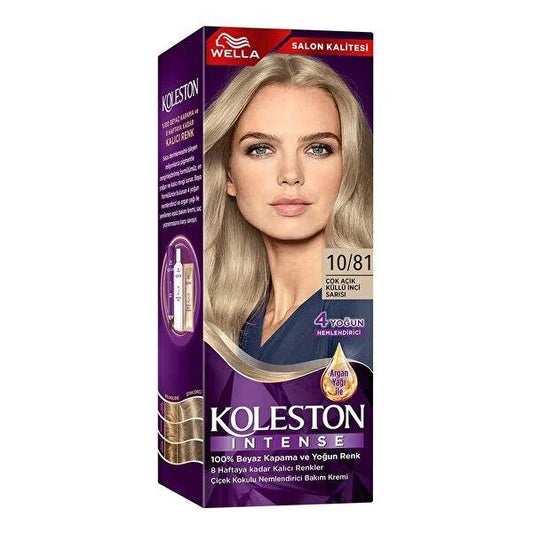 Wella Koleston Intense Hair Dye - 100% Gray Coverage, Long-Lasting Color with Argan Oil