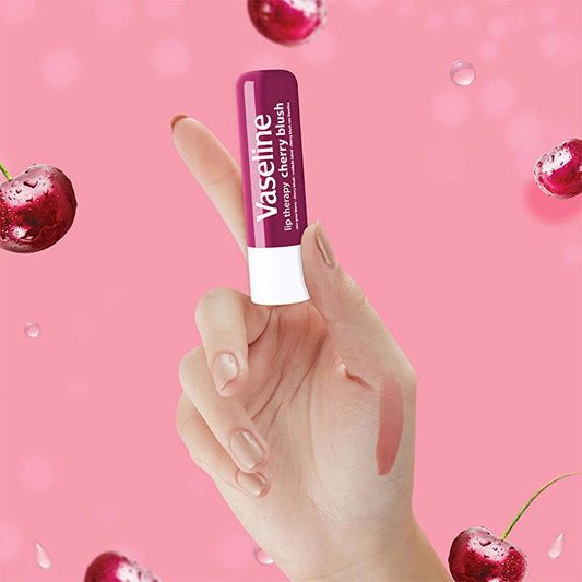 Vaseline Cherry Blush Lip Care - 48 Hour Moisturizing Lip Balm with Shea Butter for Dry, Chapped Lips