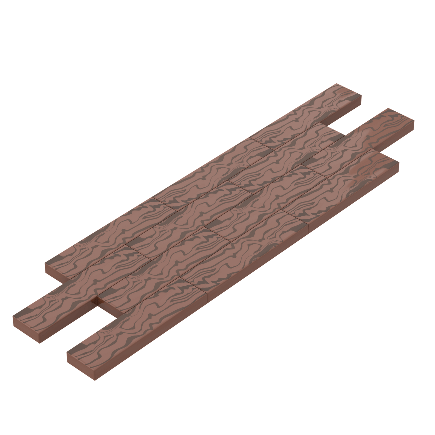 Wood Plank Tile- Custom Printed - Made with LEGO® Parts