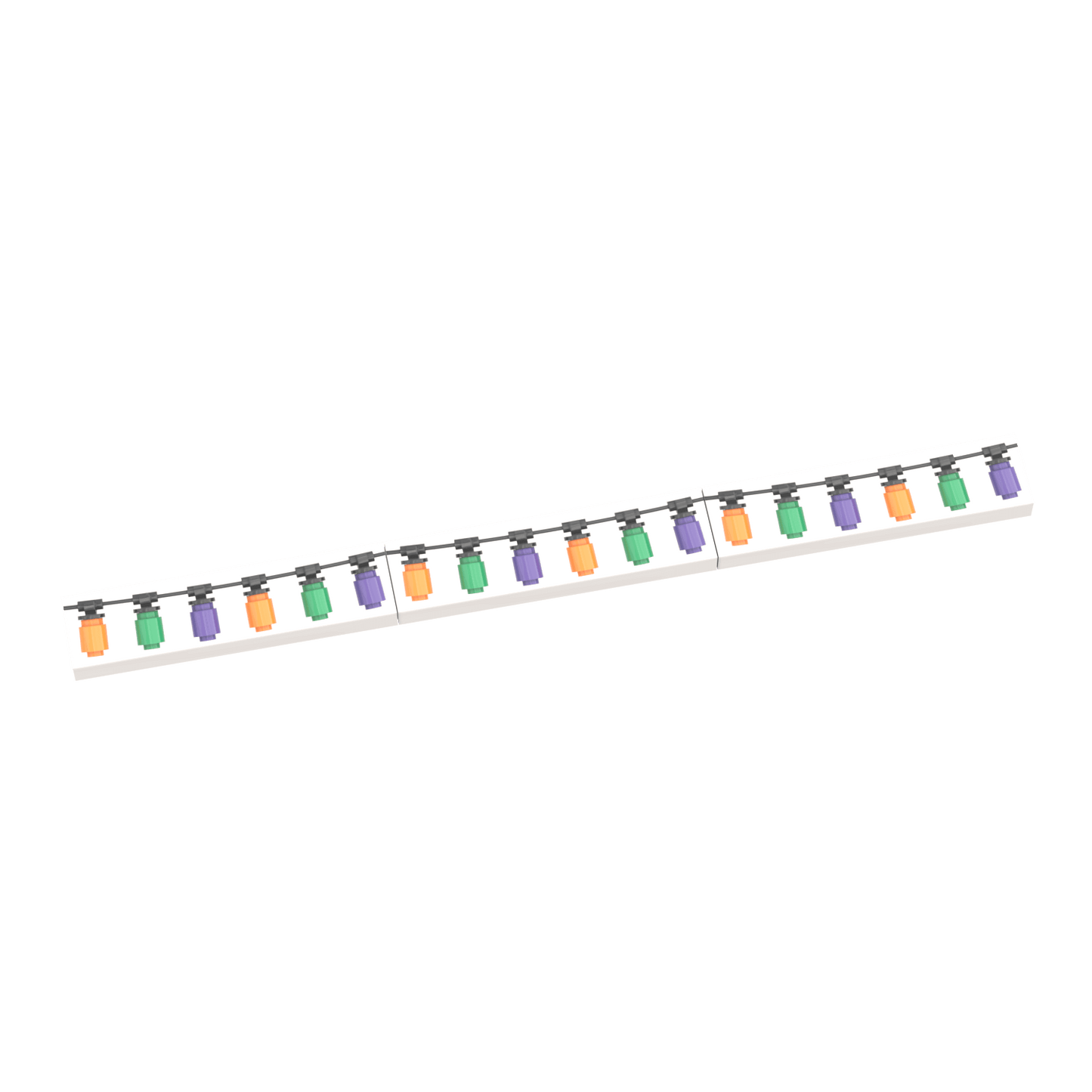 Halloween String Lights 'White' - Seasonal Decor - Custom Printed - Made Using LEGO® Parts