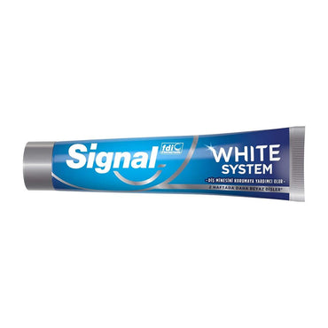 Signal White System Original Whitening Toothpaste - Natural Whitening Ingredients, Gentle on Teeth & Gums - 2.54 fl oz