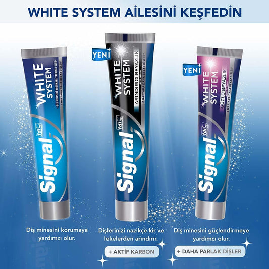 Signal White System Purifying Whitening Toothpaste - White Teeth, Fresh Breath