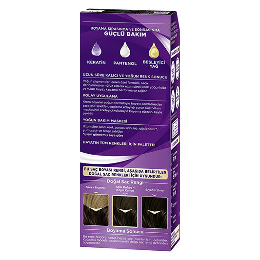 Palette Hair Dye - 3-0 Dark Brown with Keratin & Nourishing Oils for Vibrant Color