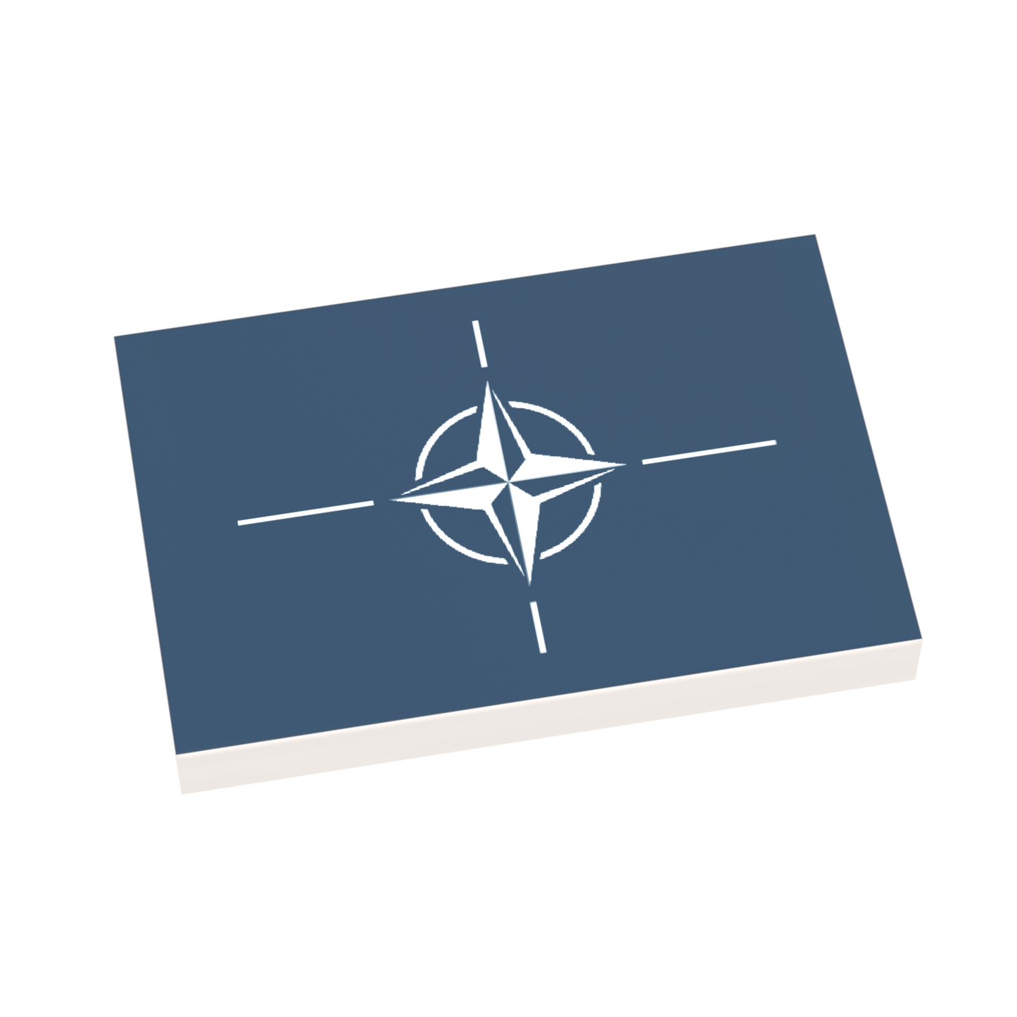 Nato Flag - Custom Printed - Made Using a LEGO® Tile