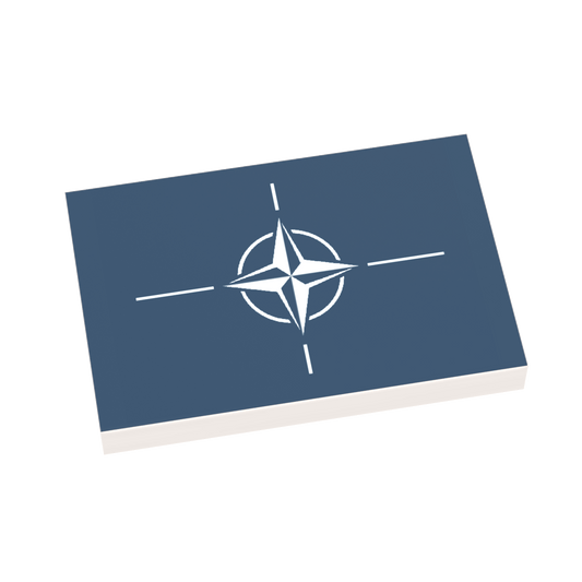 Nato Flag - Custom Printed - Made Using a LEGO® Tile