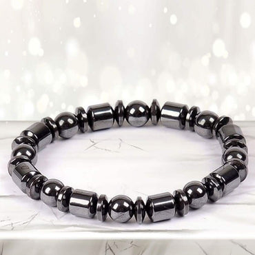 Natural Magnetic Hematite Stretch Bracelets For Men and Women
