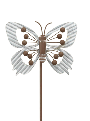 Corrugated Metal Butterfly Garden Stake -