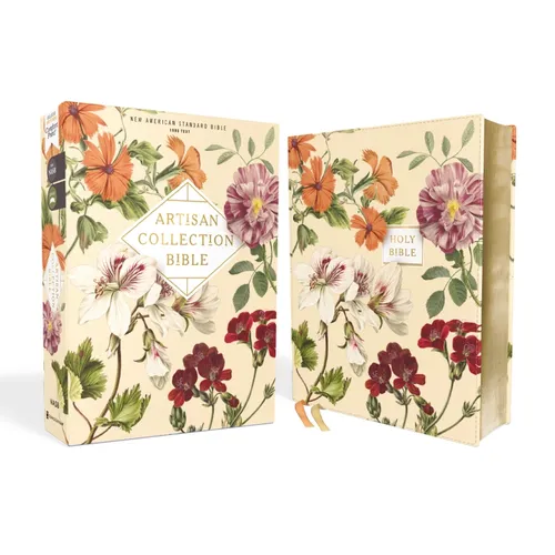 Nasb, Artisan Collection Bible, Leathersoft, Almond Floral, Red Letter Edition, 1995 Text, Comfort Print - Imitation Leather